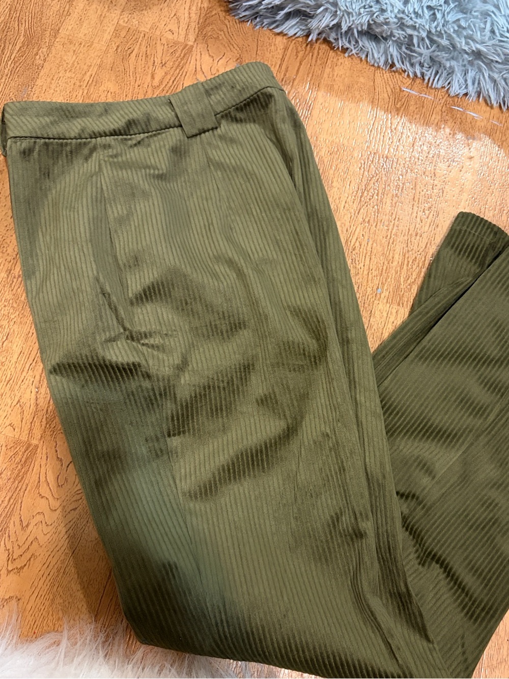Cider Olive Corduroy Trousers for Men